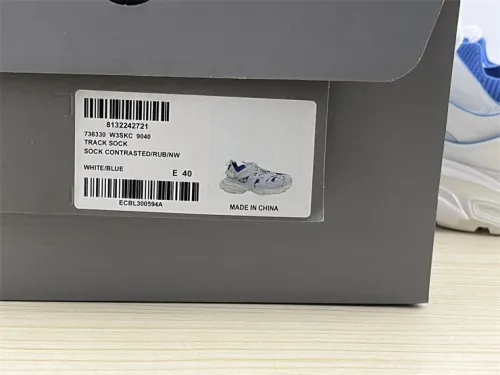 Balenciaga 3.0 Track Sock Nylon White Blue（7-12 work day deliver）