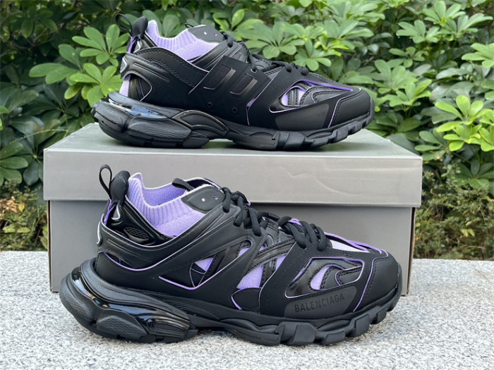 Balenciaga 3.0 Track Sock Black Purple Flyweave Nylon White Black（7-12 work day deliver）