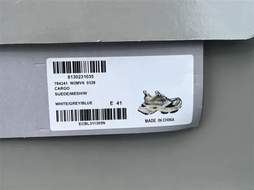 Balenciaga CARGO mesh round toe lace-up low top white, black and blue（7-12 work day deliver）