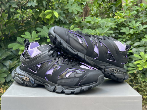 Balenciaga 3.0 Track Sock Black Purple Flyweave Nylon White Black（7-12 work day deliver）