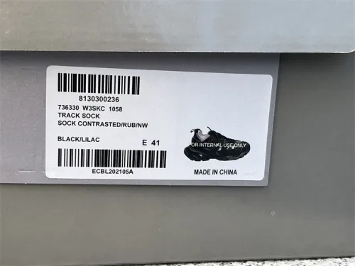 Balenciaga 3.0 Track Sock Black Purple Flyweave Nylon White Black（7-12 work day deliver）