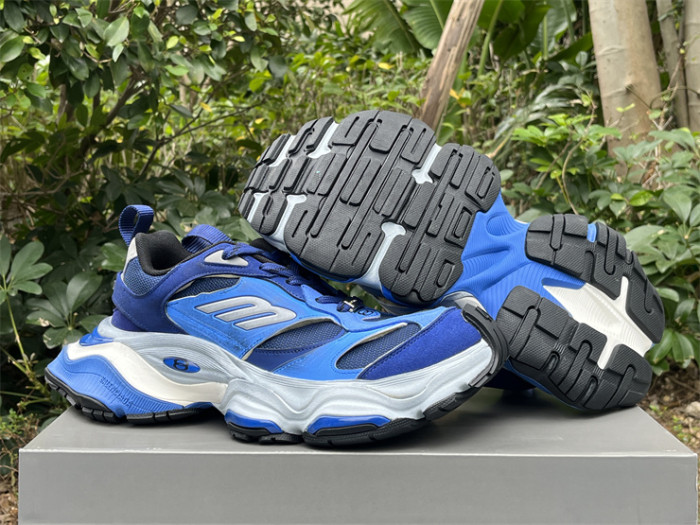 Balenciaga CARGO mesh round toe lace-up low top white and blue（7-12 work day deliver）