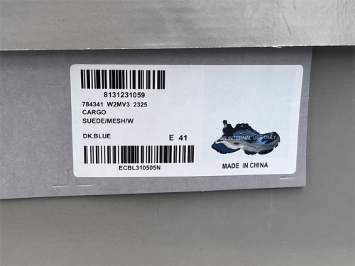 Balenciaga CARGO mesh round toe lace-up low top white and blue（7-12 work day deliver）