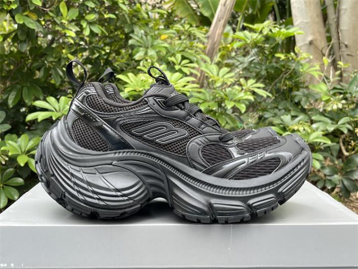 Balenciaga 10XL CARGO Black Mesh Round Toe Lace-up Low Top（7-12 work day deliver）