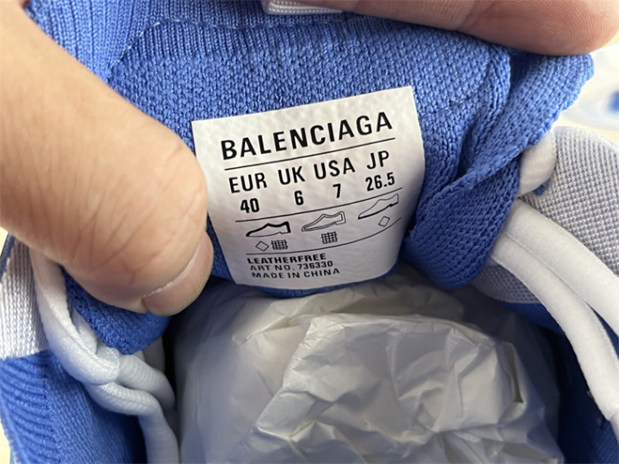 Balenciaga 3.0 Track Sock Nylon White Blue（7-12 work day deliver）