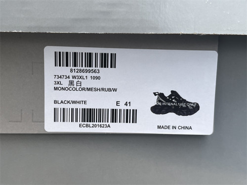 Balenciaga 10 3XL black and white straps（7-12 work day deliver）