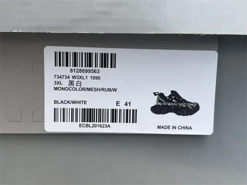 Balenciaga 10 3XL black and white straps（7-12 work day deliver）