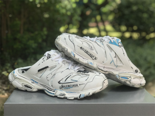 Balenciaga 3.0 New Track Mules Half Slippers Graffiti（7-12 work day deliver）