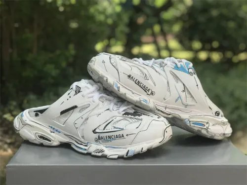 Balenciaga 3.0 New Track Mules Half Slippers Graffiti（7-12 work day deliver）