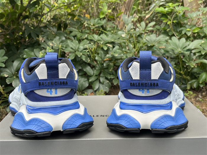 Balenciaga CARGO mesh round toe lace-up low top white and blue（7-12 work day deliver）
