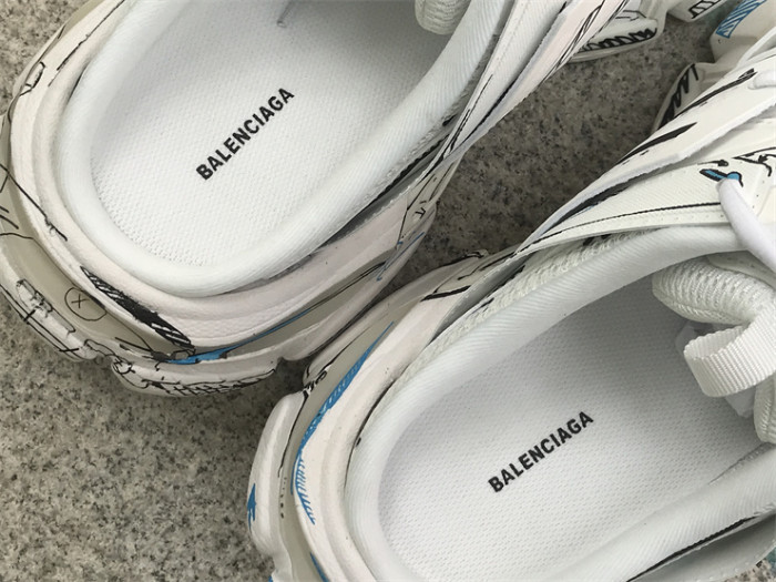 Balenciaga 3.0 New Track Mules Half Slippers Graffiti（7-12 work day deliver）
