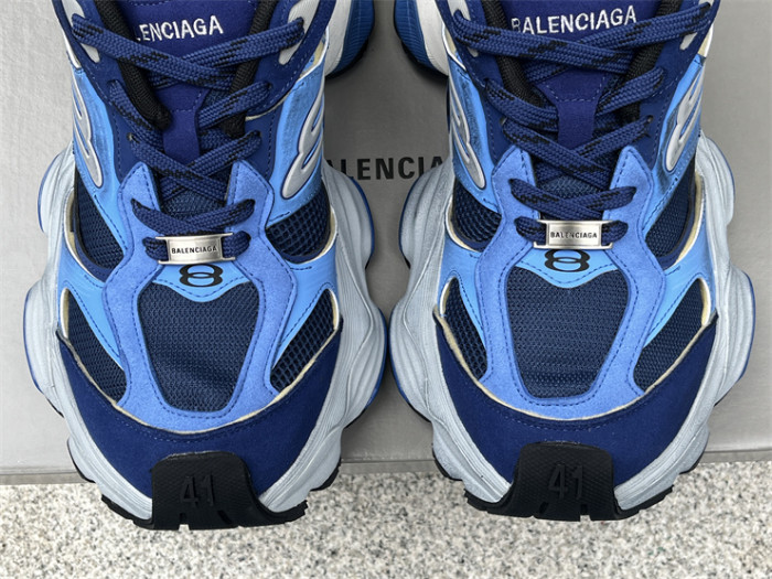Balenciaga CARGO mesh round toe lace-up low top white and blue（7-12 work day deliver）
