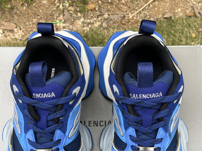 Balenciaga CARGO mesh round toe lace-up low top white and blue（7-12 work day deliver）