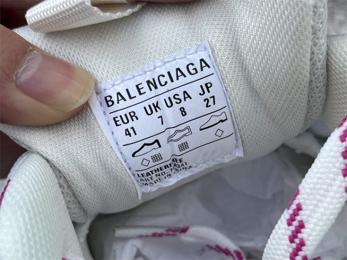 Balenciaga CARGO Mesh Round Toe Lace-Up Low Top White Pink（7-12 work day deliver）
