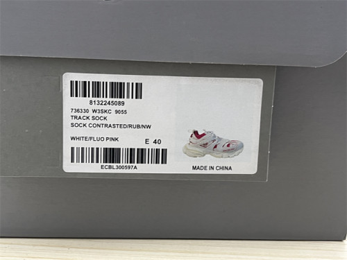 Balenciaga 3.0 Track Sock White Red Flyweave Nylon（7-12 work day deliver）
