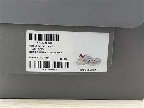 Balenciaga 3.0 Track Sock White Red Flyweave Nylon（7-12 work day deliver）