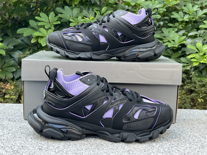 Balenciaga 3.0 Track Sock Black Purple Flyweave Nylon White Black（7-12 work day deliver）