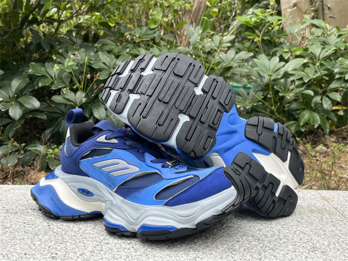 Balenciaga CARGO mesh round toe lace-up low top white and blue（7-12 work day deliver）