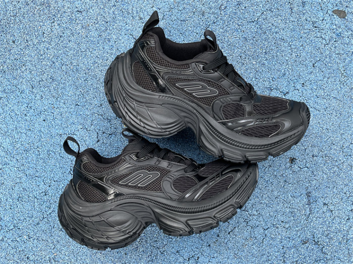 Balenciaga 10XL CARGO Black Mesh Round Toe Lace-up Low Top（7-12 work day deliver）