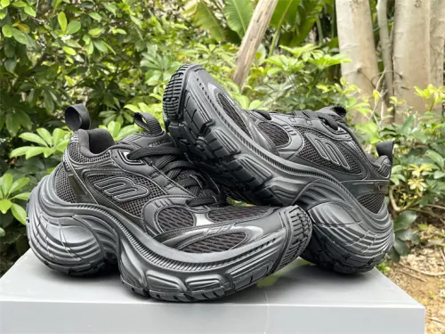 Balenciaga 10XL CARGO Black Mesh Round Toe Lace-up Low Top（7-12 work day deliver）