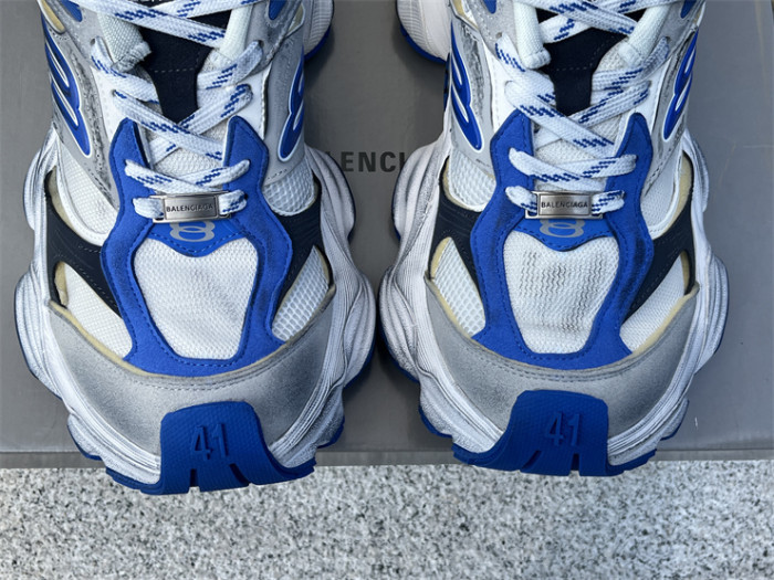 Balenciaga CARGO mesh round toe lace-up low top white, black and blue（7-12 work day deliver）