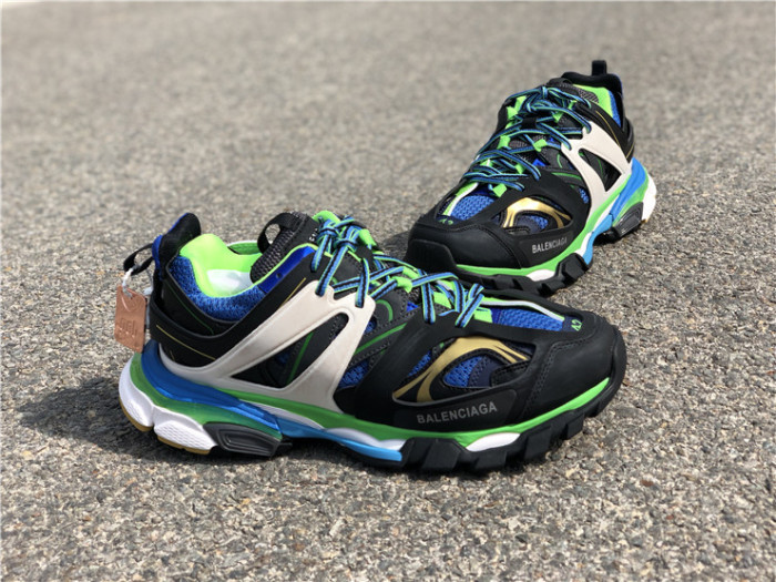 Balenciaga 3.0 retro dad shoes corporate black, blue and green color matching（7-12 work day deliver）