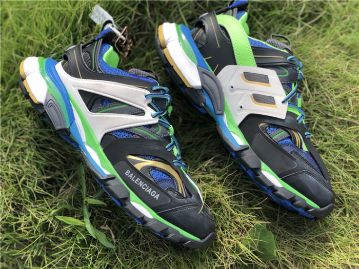 Balenciaga 3.0 retro dad shoes corporate black, blue and green color matching（7-12 work day deliver）