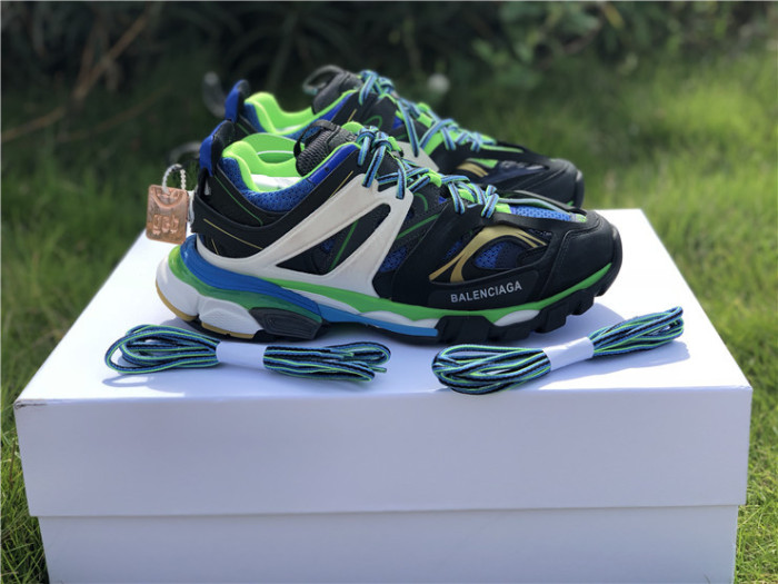 Balenciaga 3.0 retro dad shoes corporate black, blue and green color matching（7-12 work day deliver）