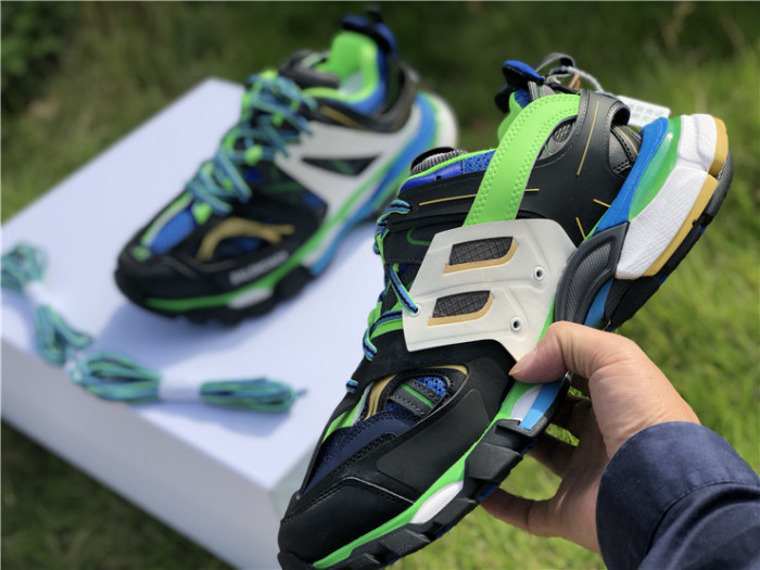 Balenciaga 3.0 retro dad shoes corporate black, blue and green color matching（7-12 work day deliver）