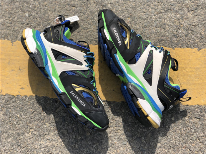 Balenciaga 3.0 retro dad shoes corporate black, blue and green color matching（7-12 work day deliver）