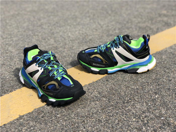Balenciaga 3.0 retro dad shoes corporate black, blue and green color matching（7-12 work day deliver）