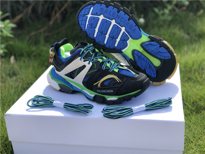 Balenciaga 3.0 retro dad shoes corporate black, blue and green color matching（7-12 work day deliver）