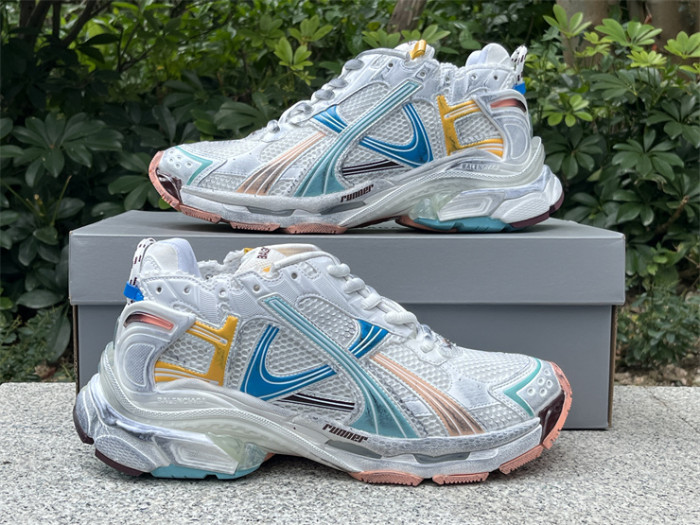 Balenciaga 7.5 white, blue and yellow（7-12 work day deliver）