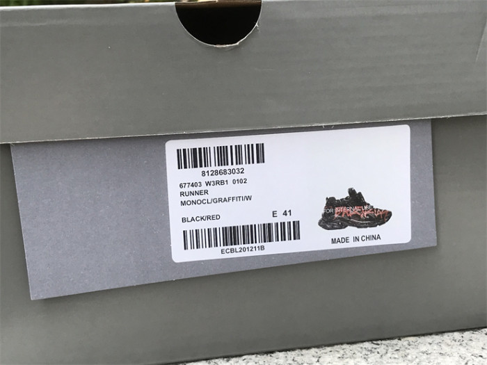 Balenciaga 7.0 high top black and red graffiti（7-12 work day deliver）