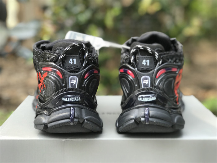 Balenciaga 7.0 high top black and red graffiti（7-12 work day deliver）