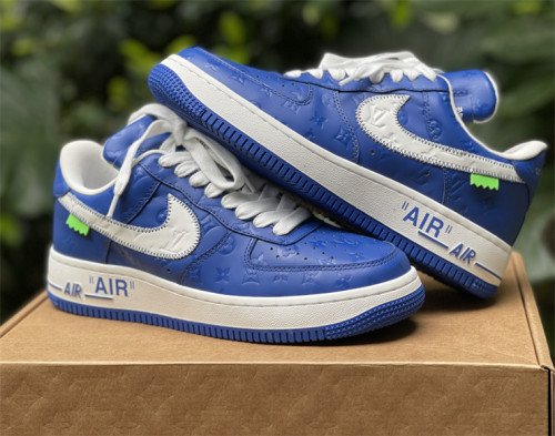 LOUIS VUITTON × Nike Air Force 1 Low Blue Color（7-12 work day deliver）
