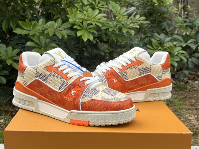 LV white and orange checkerboard（7-12 work day deliver）