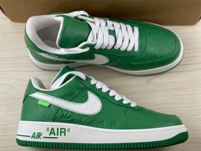 LOUIS VUITTON × Nike Air Force 1 Low White Green（7-12 work day deliver）