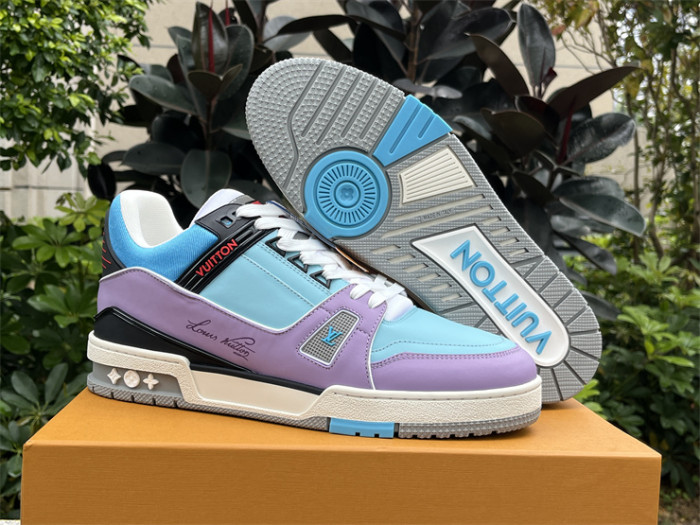 LV sneakers purple blue（7-12 work day deliver）