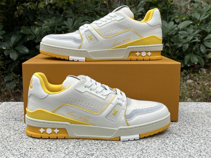 Louis Vuitton Trainer White and Yellow（7-12 work day deliver）