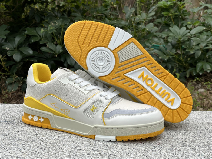 Louis Vuitton Trainer White and Yellow（7-12 work day deliver）