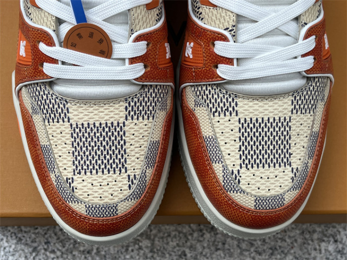 LV white and orange checkerboard（7-12 work day deliver）