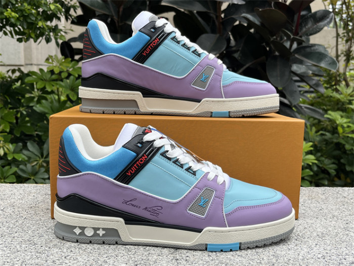 LV sneakers purple blue（7-12 work day deliver）