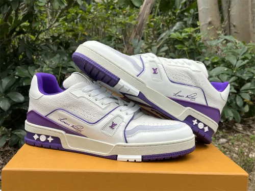 Louis Vuitton Trainer White Purple（7-12 work day deliver）