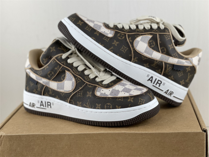 LOUIS VUITTON × Nike Air Force 1 Low Coffee Color（7-12 work day deliver）