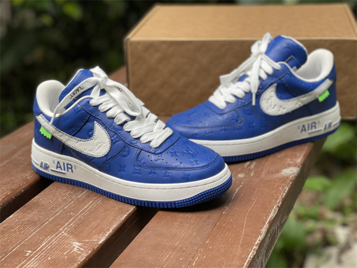LOUIS VUITTON × Nike Air Force 1 Low Blue Color（7-12 work day deliver）