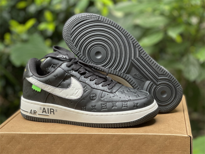LOUIS VUITTON × Nike Air Force 1 Low Black（7-12 work day deliver）