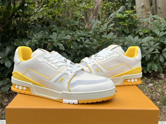 Louis Vuitton Trainer White and Yellow（7-12 work day deliver）