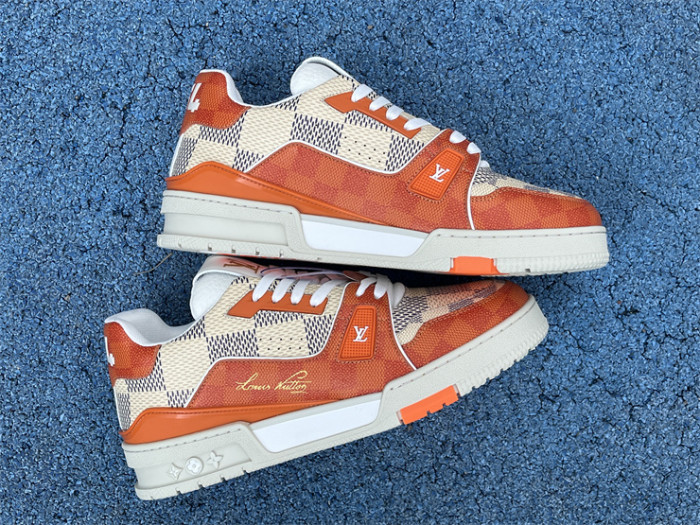 LV white and orange checkerboard（7-12 work day deliver）