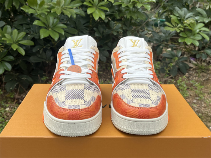 LV white and orange checkerboard（7-12 work day deliver）